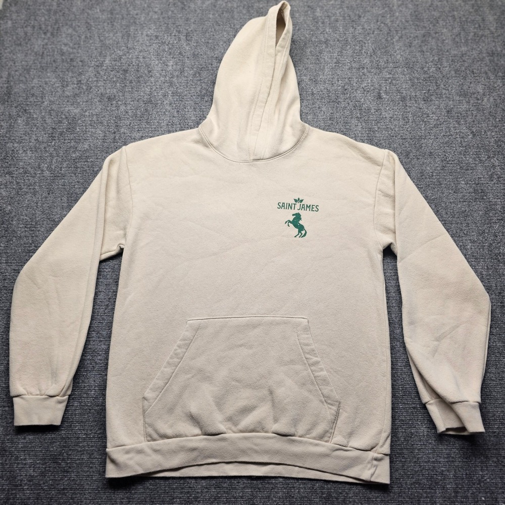 American Apparel Saint James Stagecoach 2024 Hoodie Cream Western Graphic Mens L